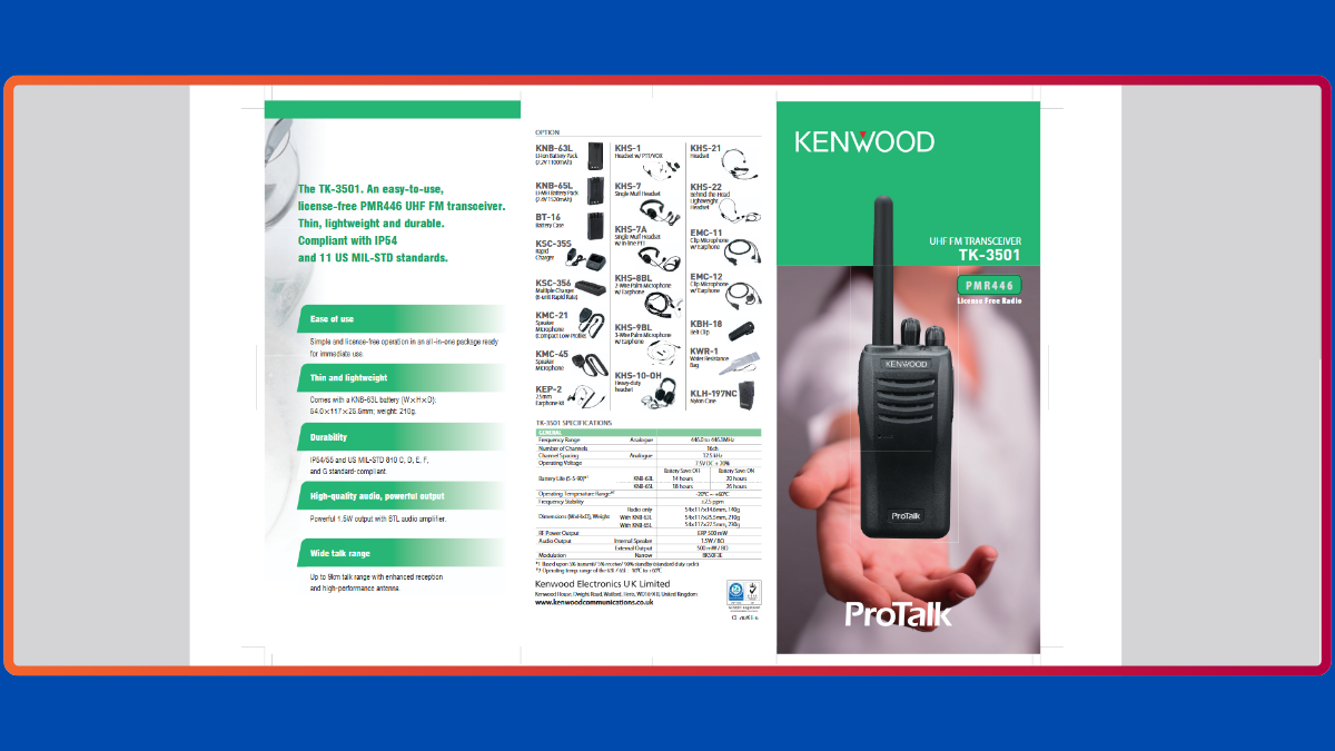 Kenwood TK-350 Walkie-Talkie